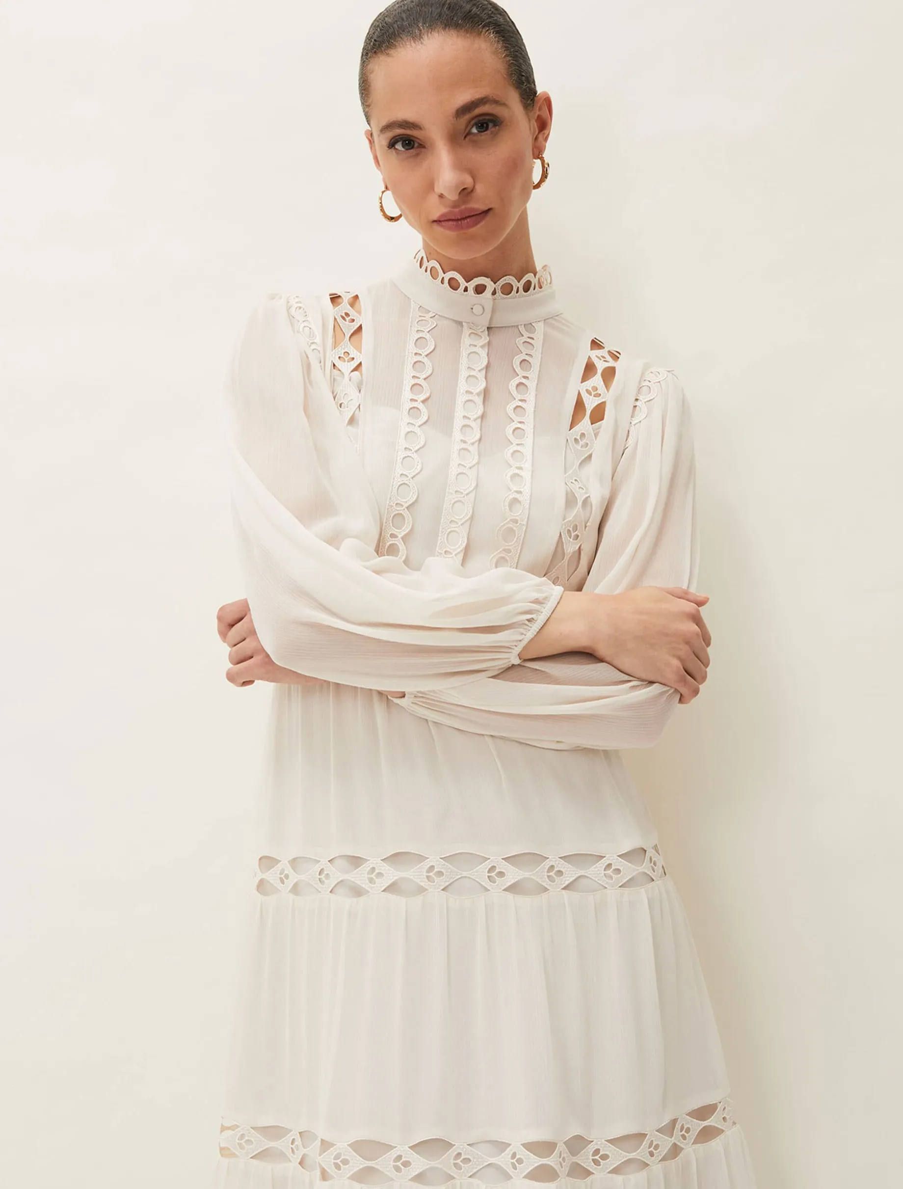 Amberlee Cutwork Midi Dress
