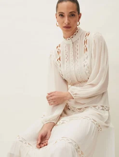 Amberlee Cutwork Midi Dress