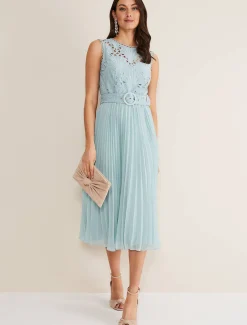 Amora Lace Bodice Midi Dress