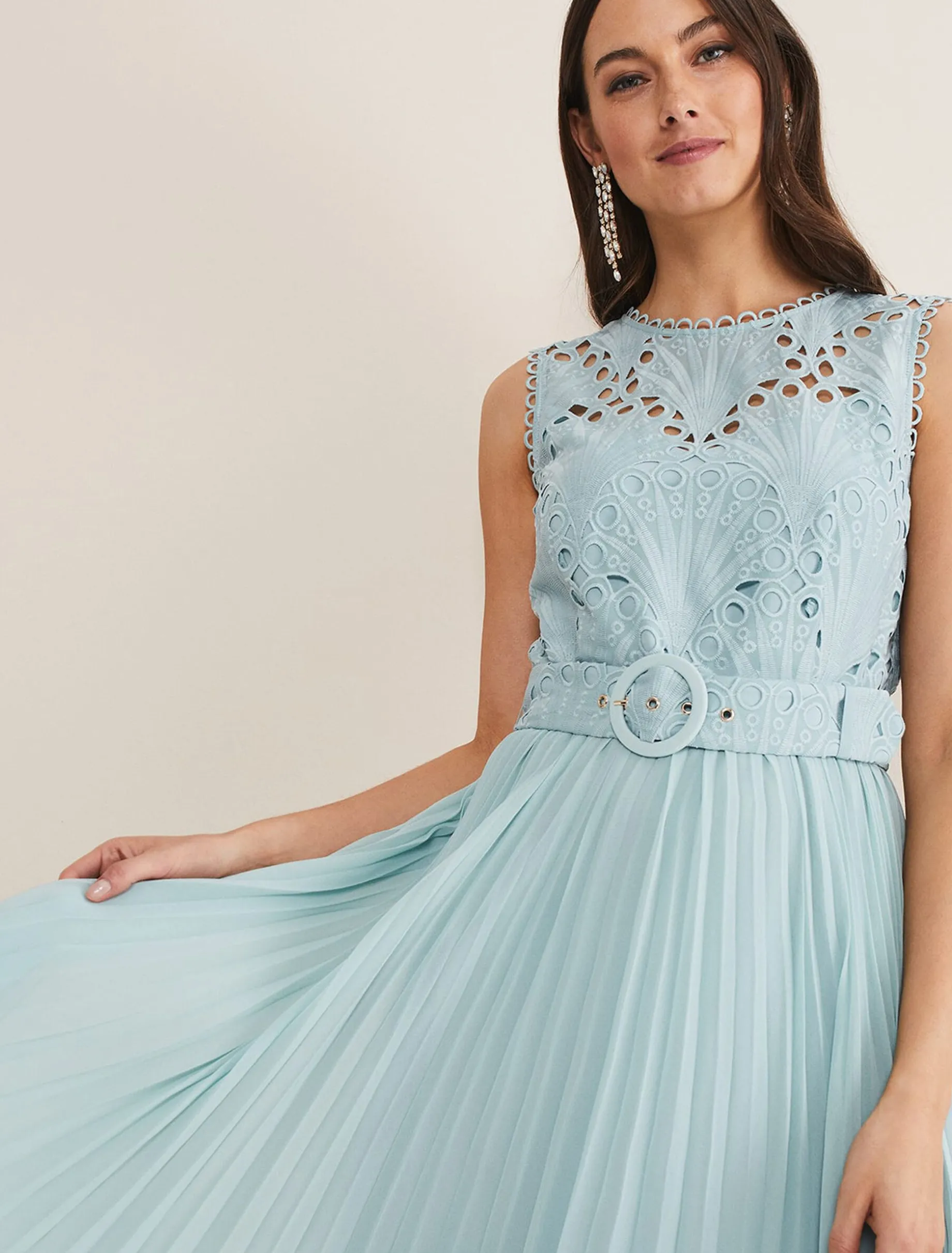Amora Lace Bodice Midi Dress