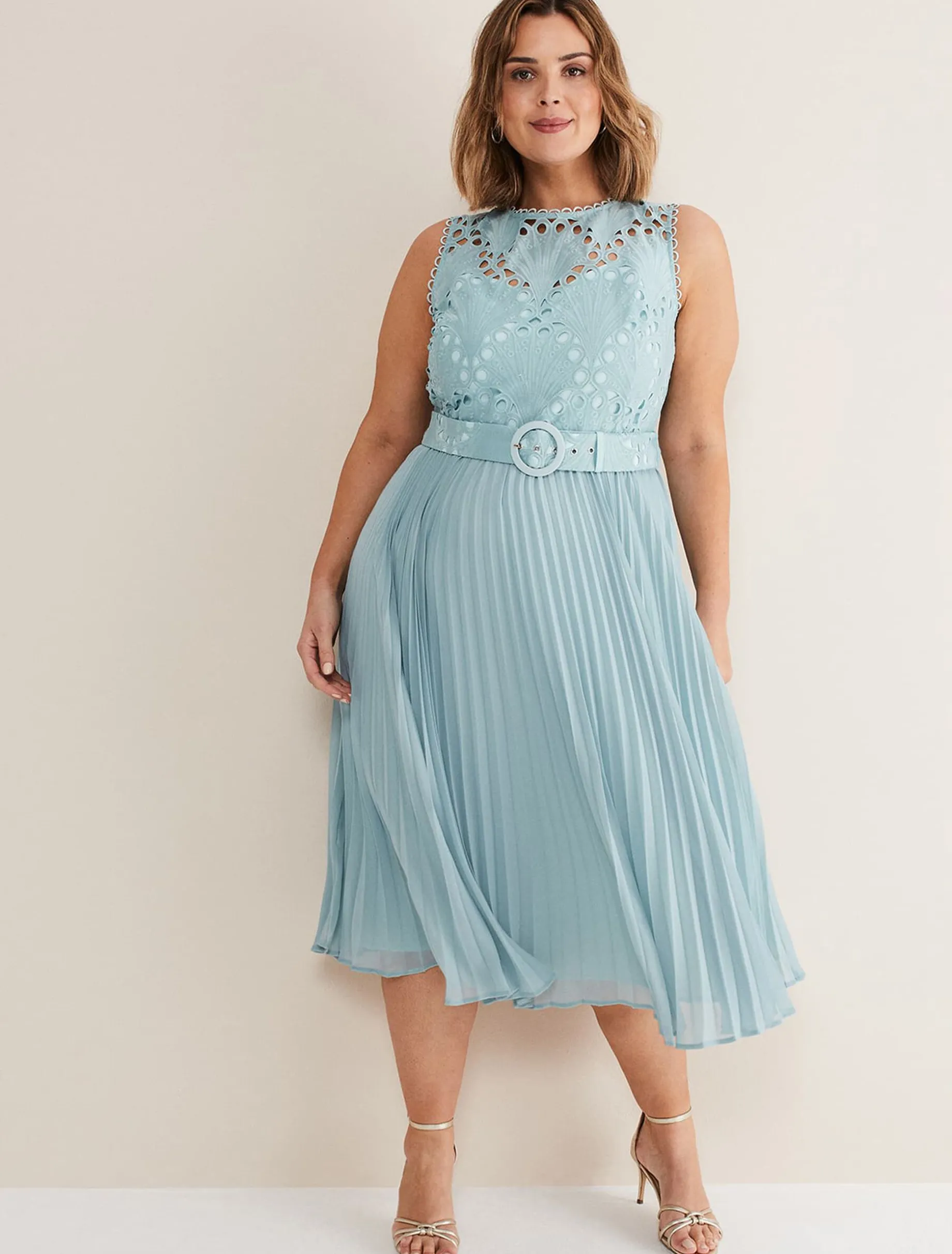 Amora Lace Bodice Midi Dress