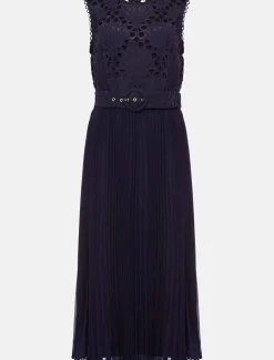 Amora Lace Bodice Pleated Dress