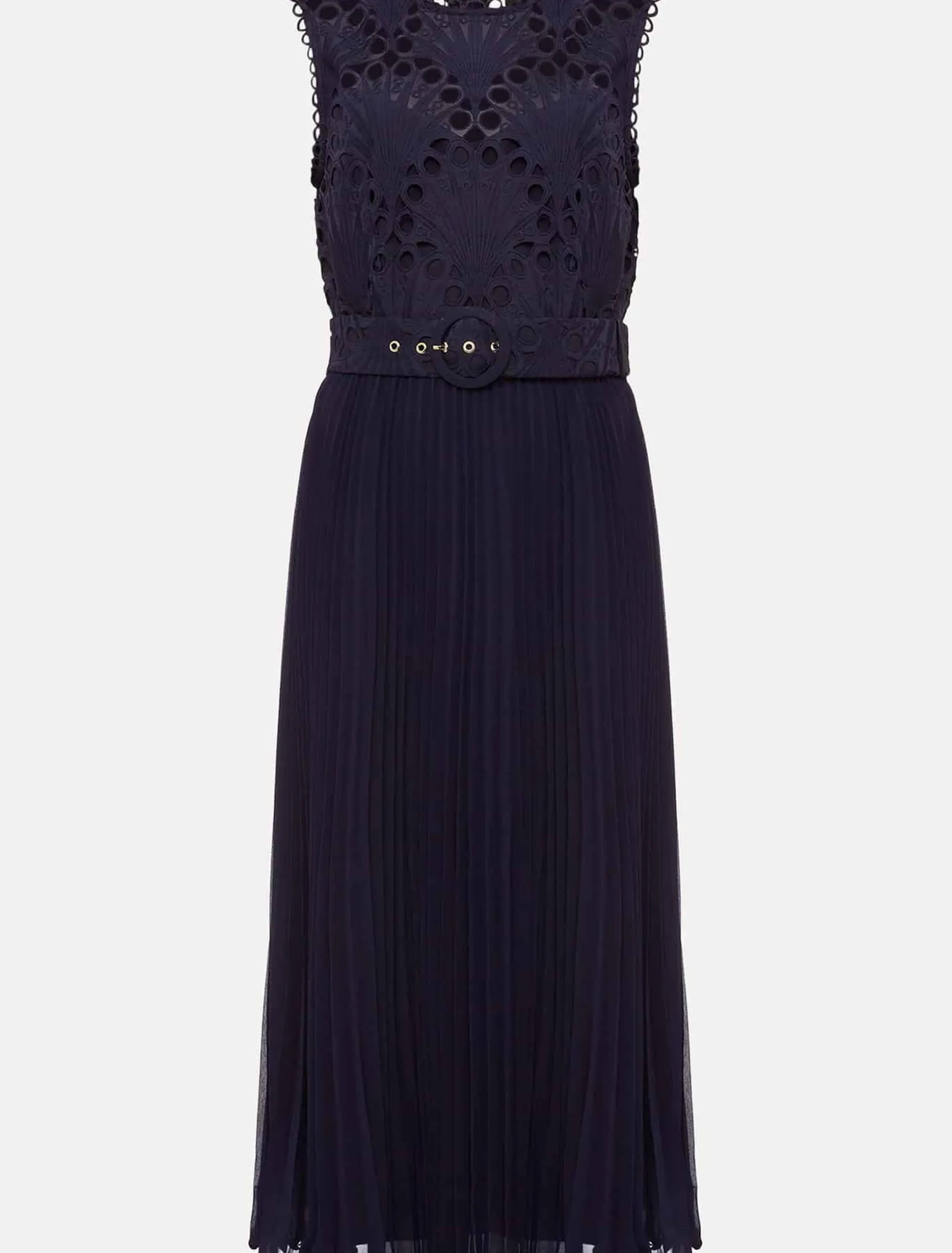 Amora Lace Bodice Pleated Dress