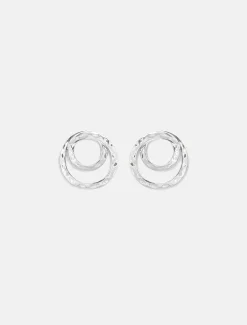 Amy Hammered Twist Stud Earrings