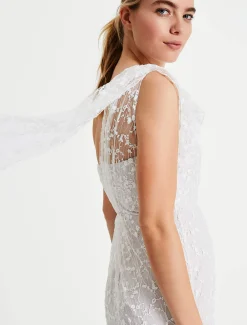 Anabel Lace One Shoulder Wedding Dress