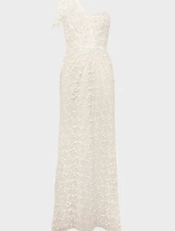 Anabel Lace One Shoulder Wedding Dress