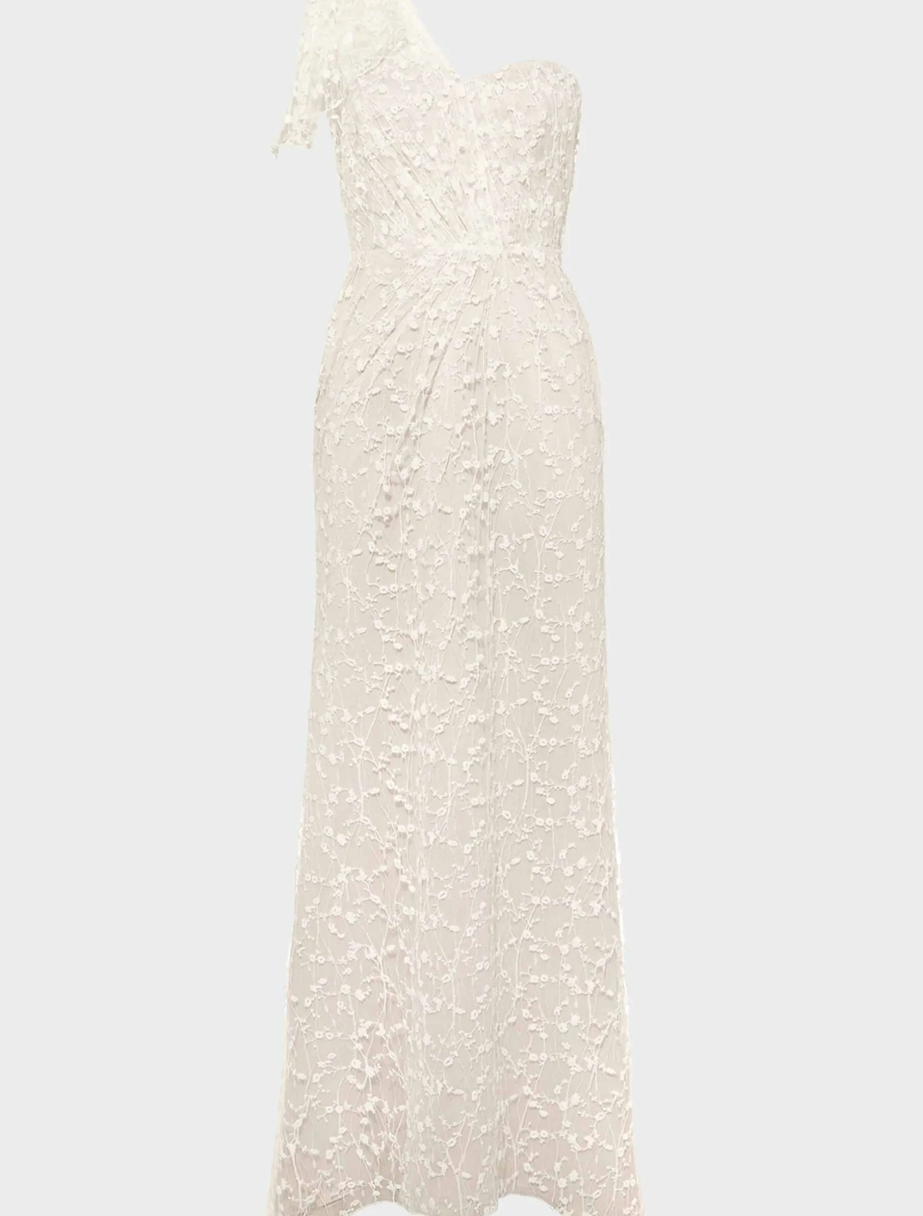 Anabel Lace One Shoulder Wedding Dress