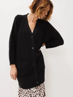 Annabella Ribbed Cocoon Cardigan