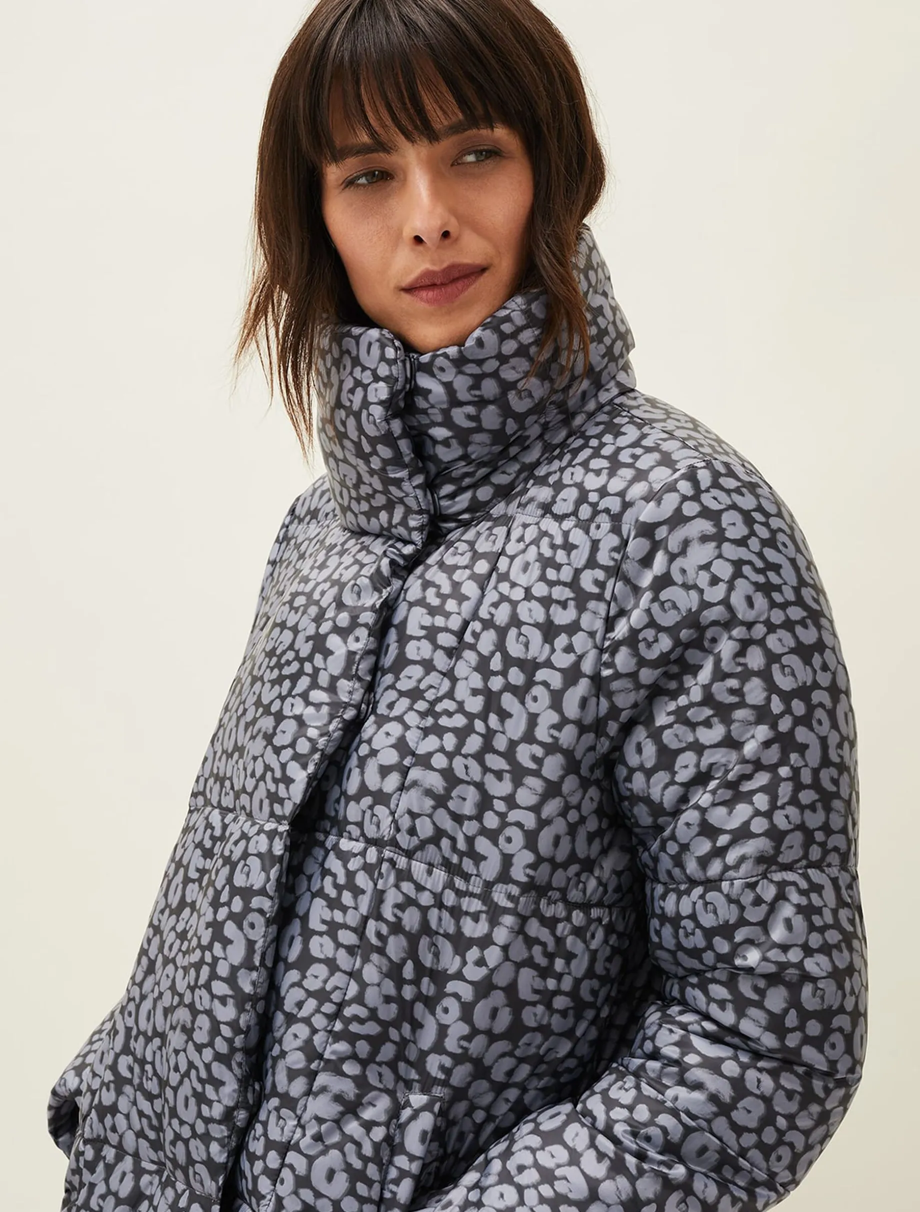 Anny Animal Print Puffer Coat