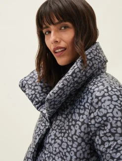 Anny Animal Print Puffer Coat