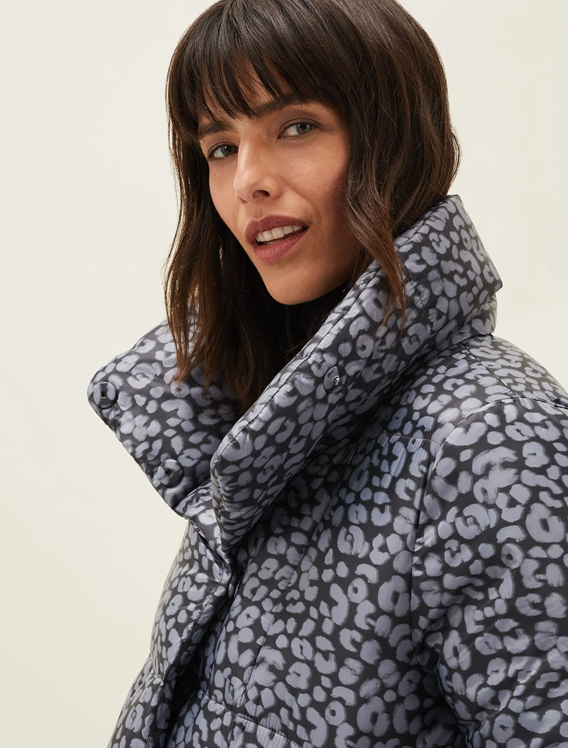Anny Animal Print Puffer Coat