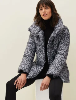 Anny Animal Print Puffer Coat