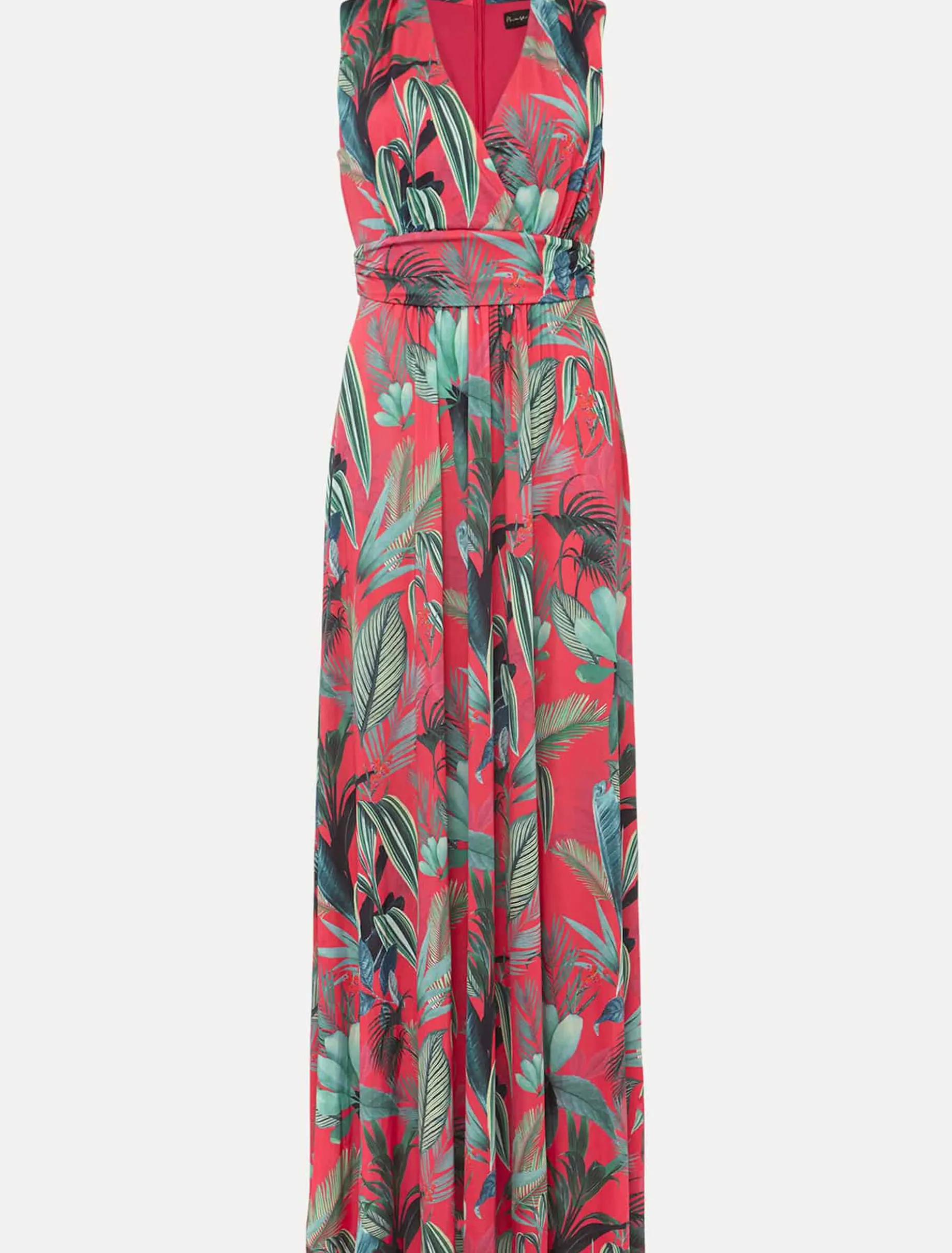 Antonia Jersey Palm Print Maxi Dress