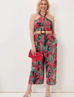 Antonia Palm Print Jumpsuit