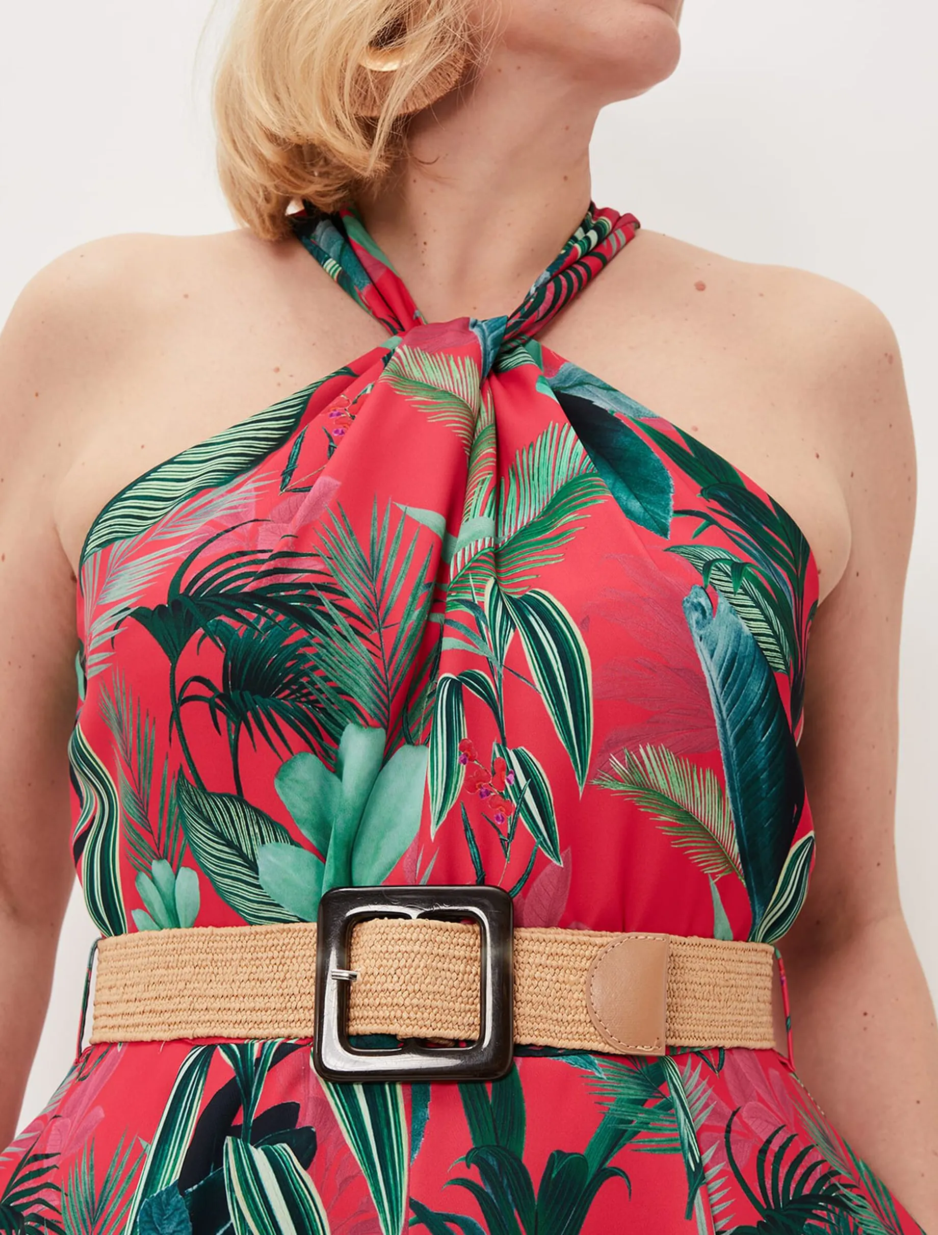 Antonia Palm Print Jumpsuit