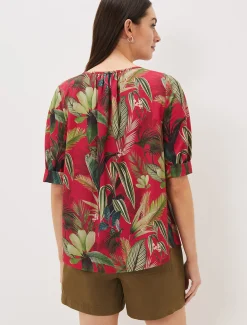 Antonia Tropical Print Top