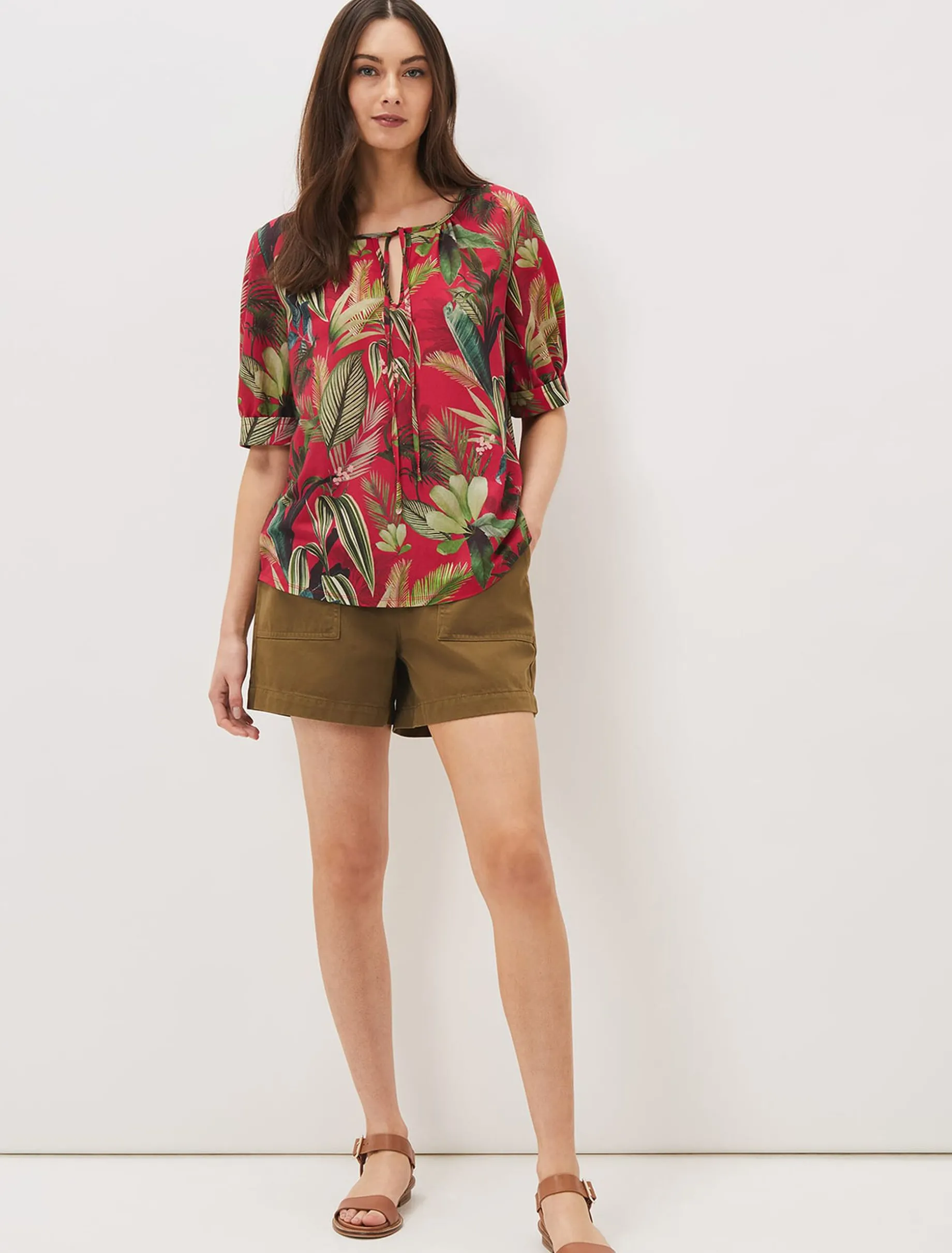 Antonia Tropical Print Top