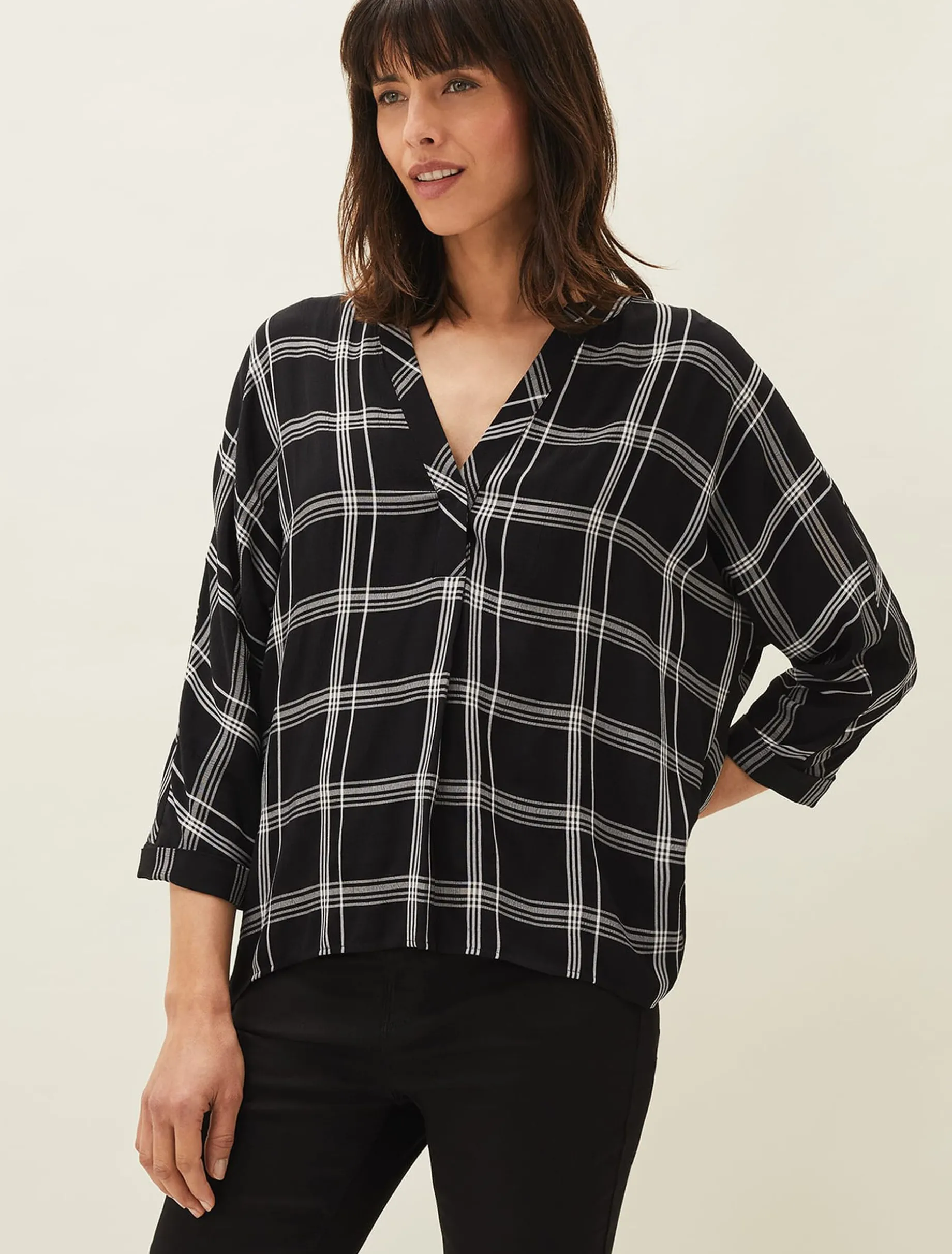 Arella Check Blouse