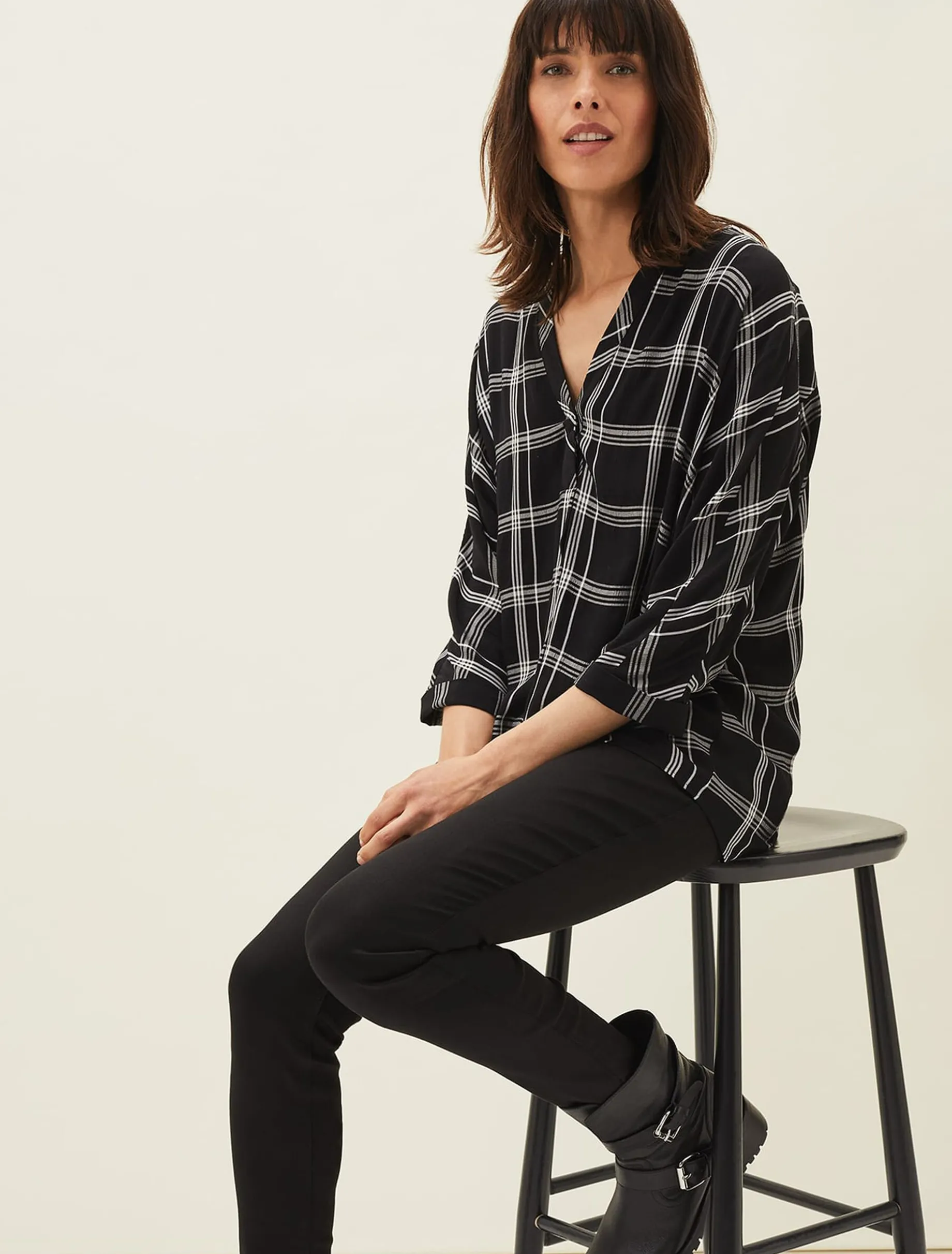 Arella Check Blouse