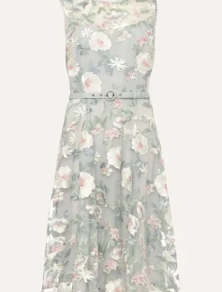 Aria Embroidered Fit And Flare Dress