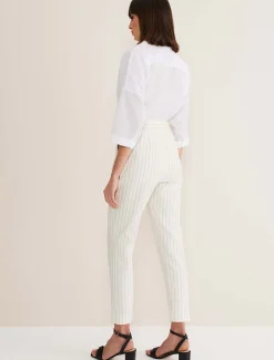 Ariella Pinstripe Straight Leg Trousers