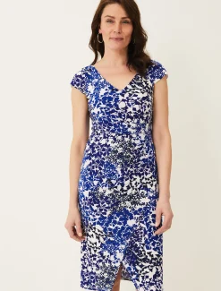 Arielle Contrast Print Jersey Dress