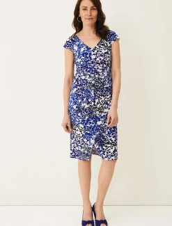 Arielle Contrast Print Jersey Dress