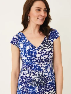 Arielle Contrast Print Jersey Dress