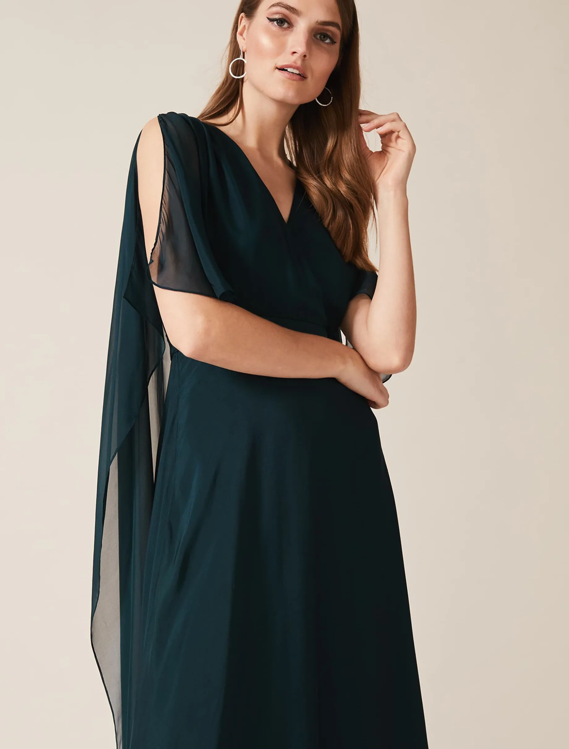 Arwen Silk Drape Dress
