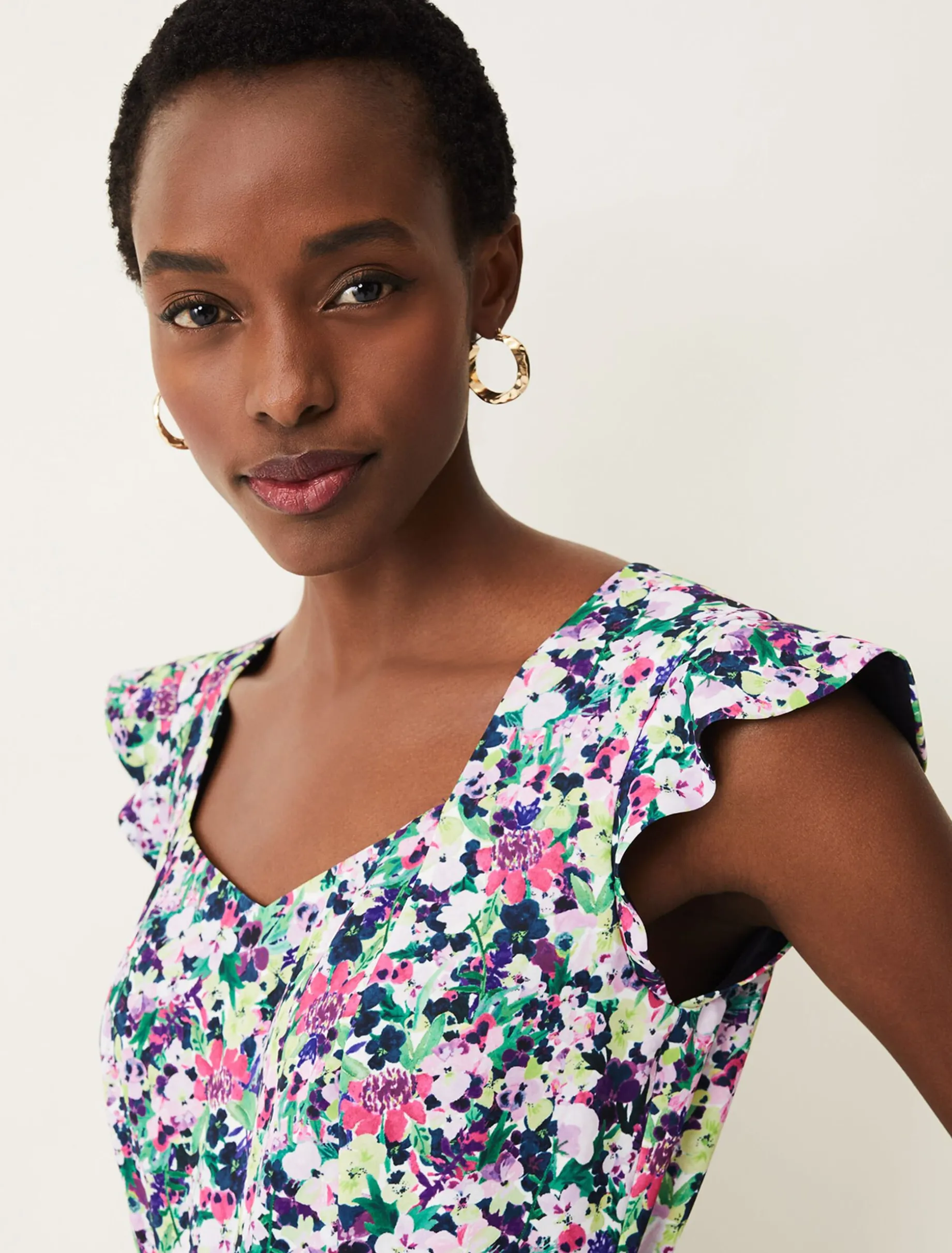 Arya Floral Frill Jumpsuit