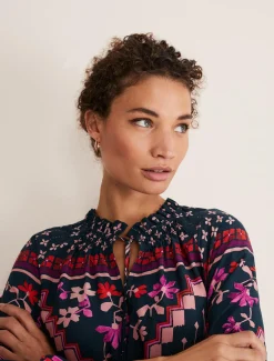 Asa Tile Print Midaxi Dress