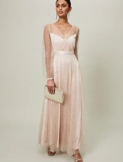 Ashley Embellished Sheer Maxi Dress