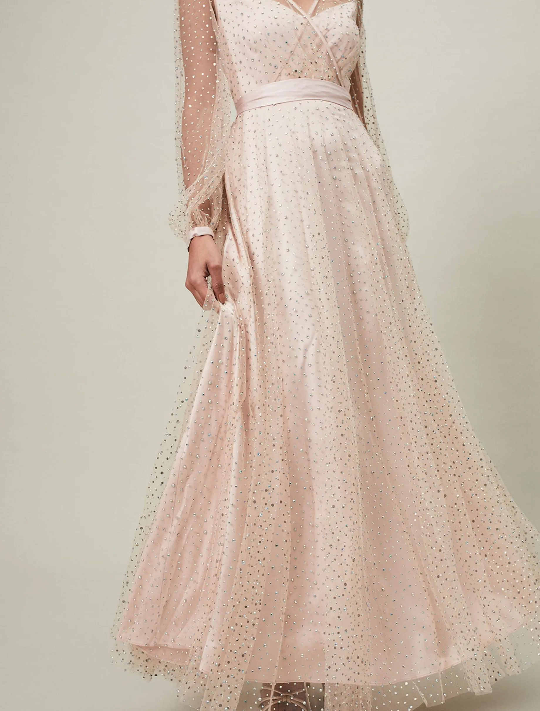 Ashley Embellished Sheer Maxi Dress