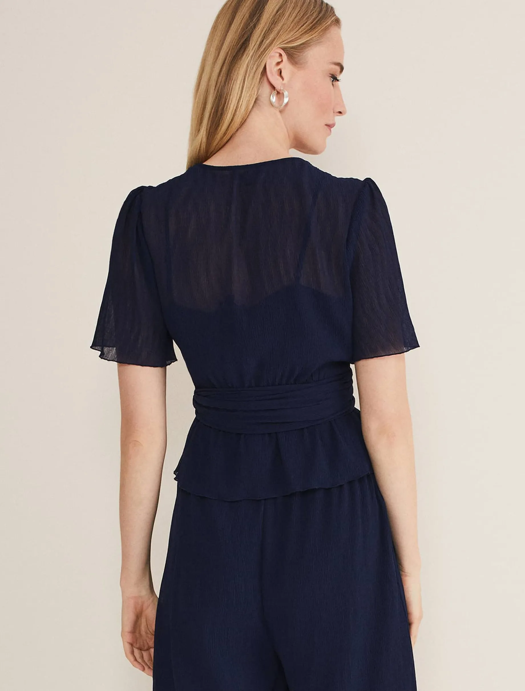 Aster Plisse Wrap Top Co-Ord