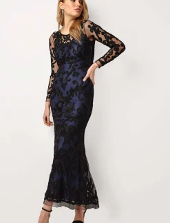 Aubree Tapework Lace Maxi Dress