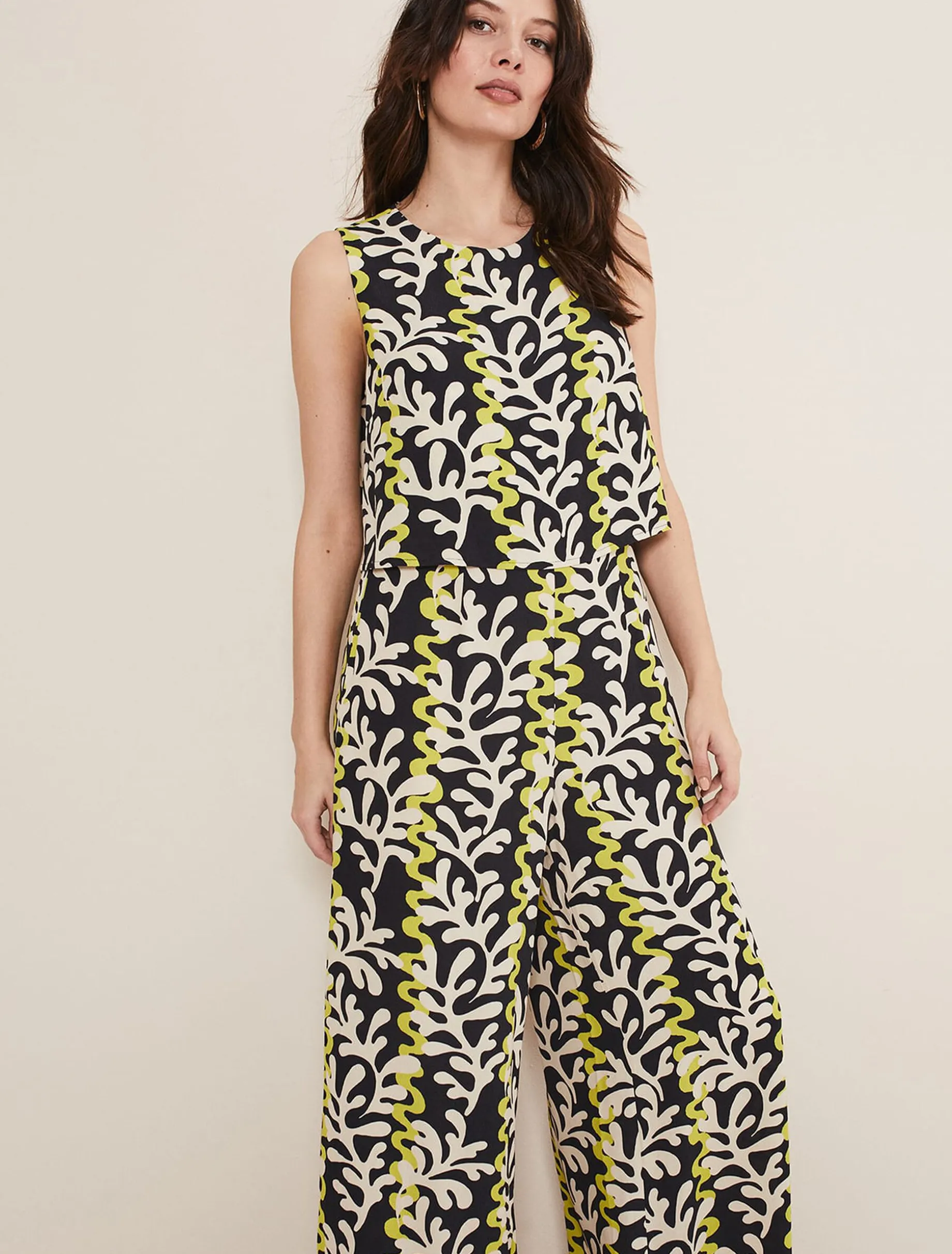 Aubrey Abstract Wide Leg Jumpsuit