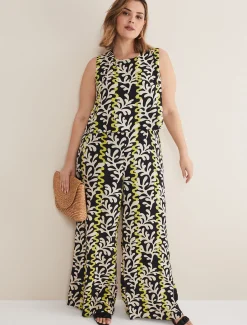 Aubrey Abstract Wide Leg Jumpsuit