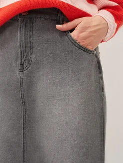 Aubrey Denim Midi Skirt