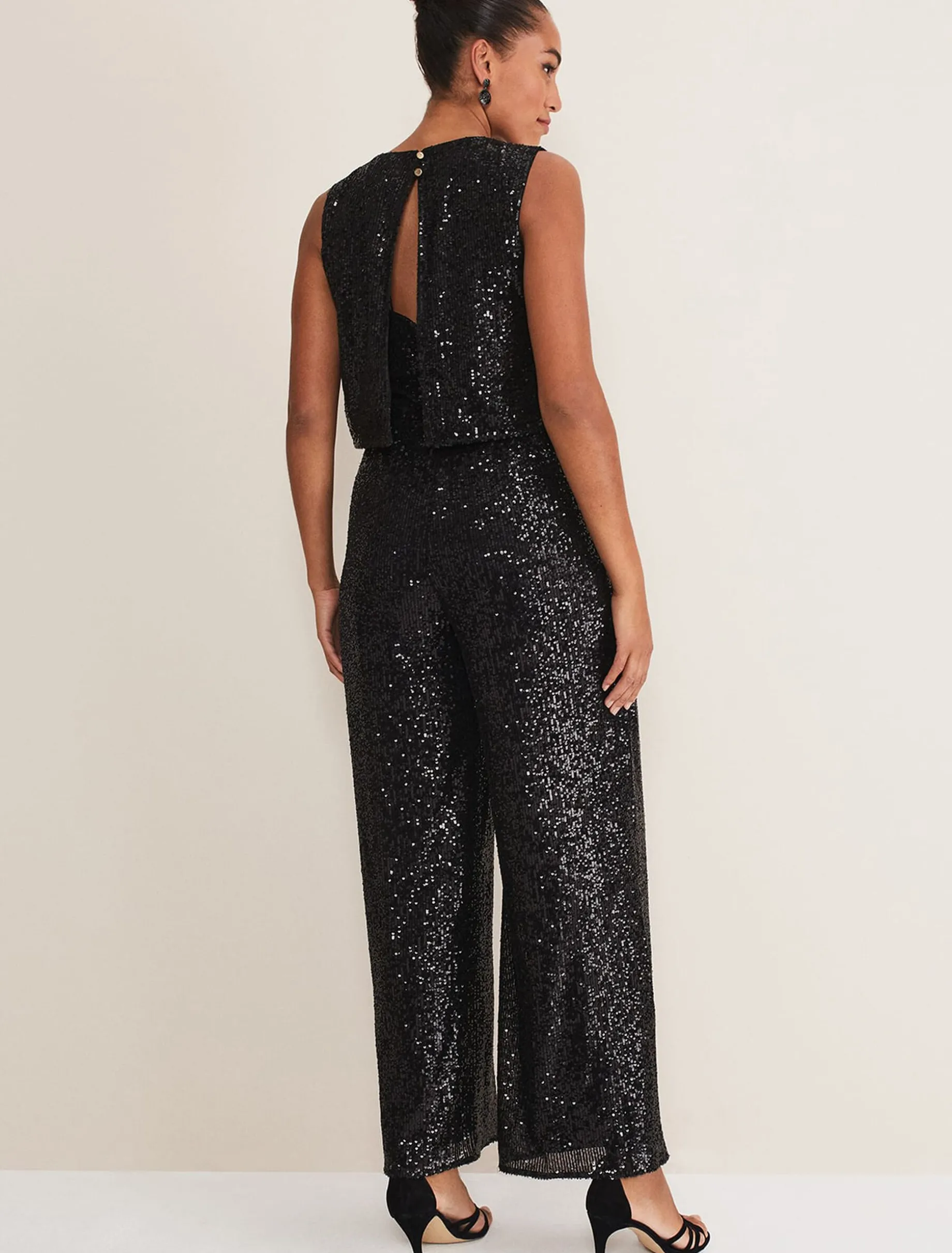 Aubrey Sequin Wide Leg Jumpsuit