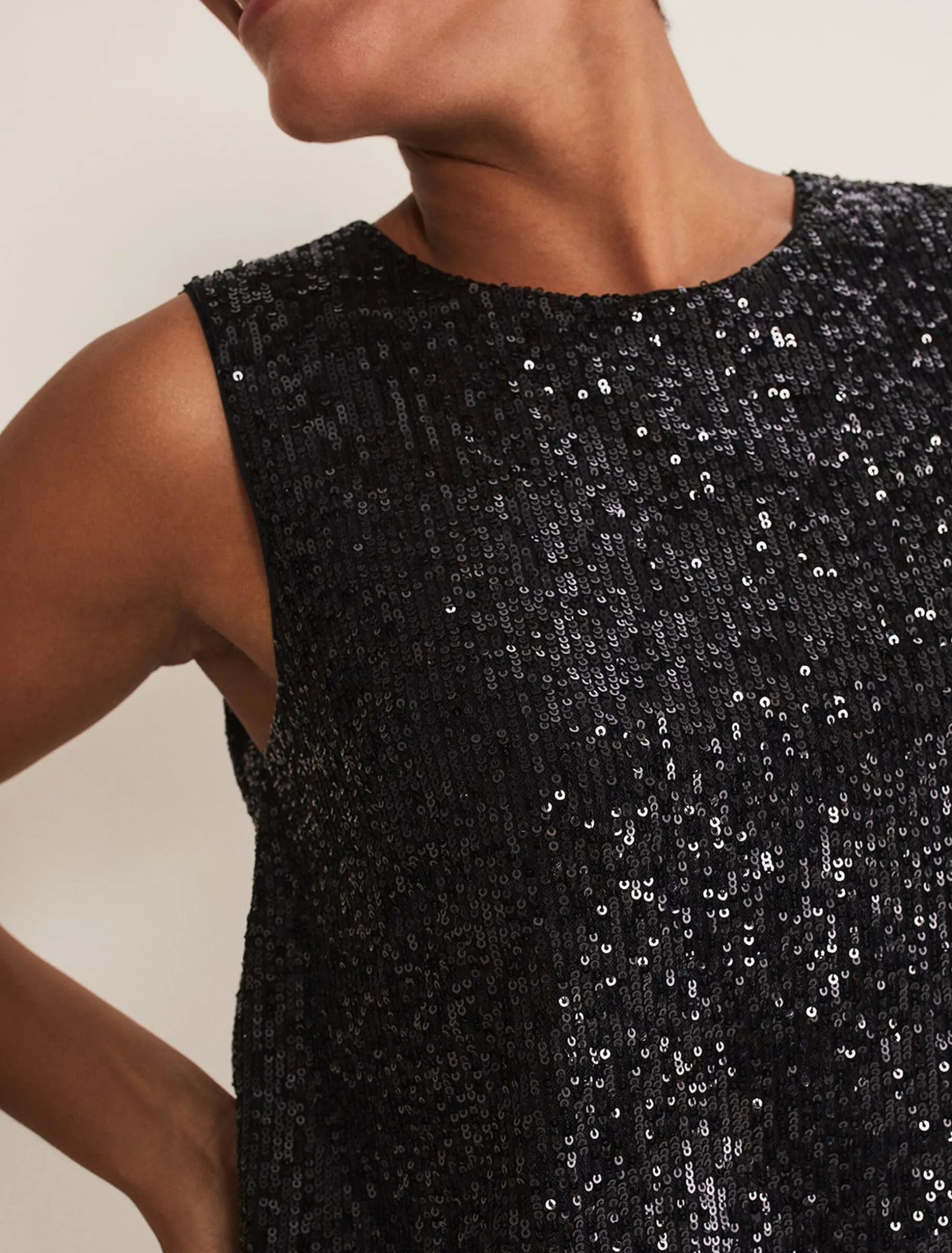 Aubrey Sequin Wide Leg Jumpsuit
