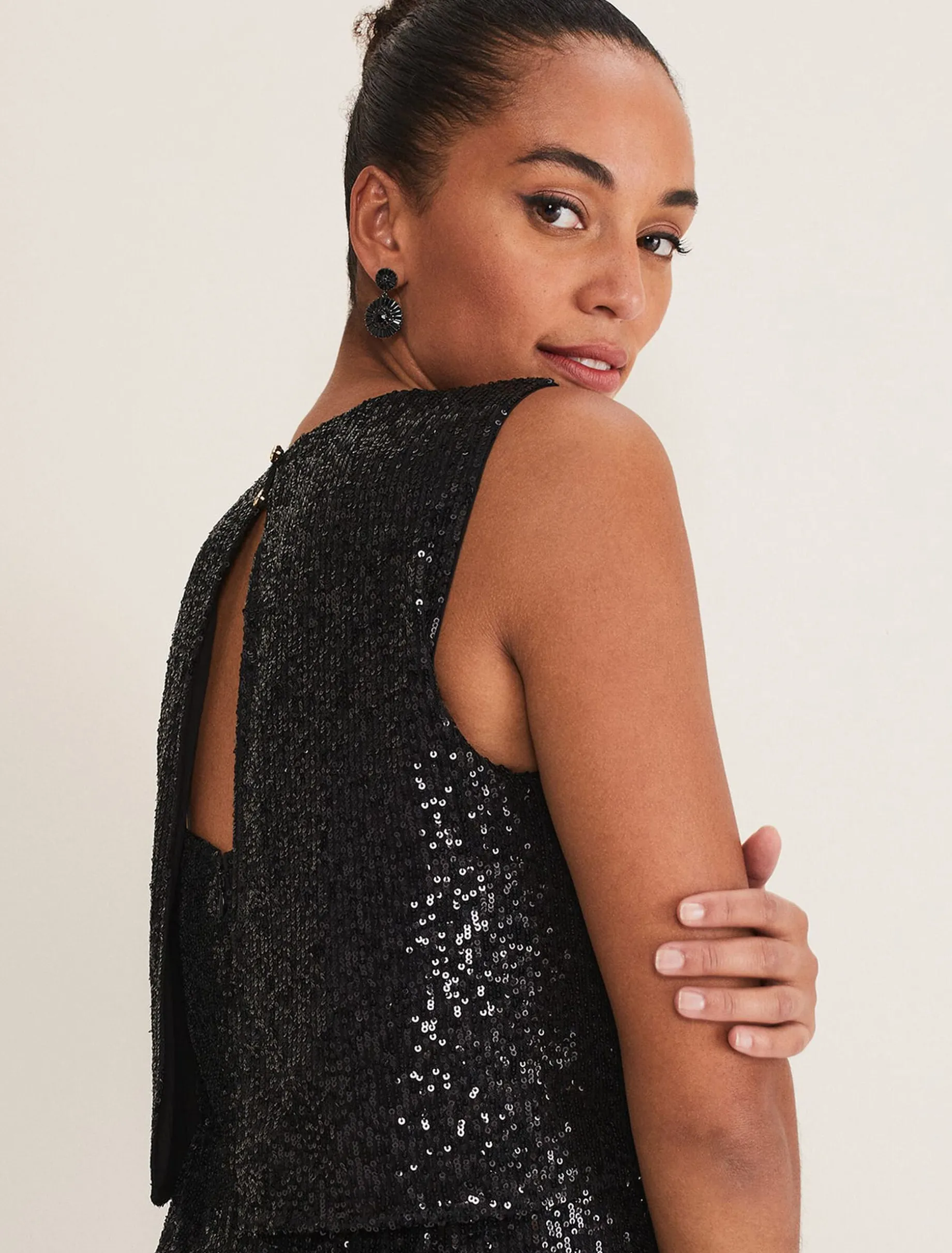 Aubrey Sequin Wide Leg Jumpsuit