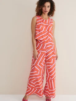 Aubrey Striped Wide Leg Jumpsuit