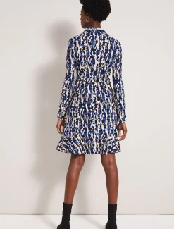Avaline Abstract Print Dress