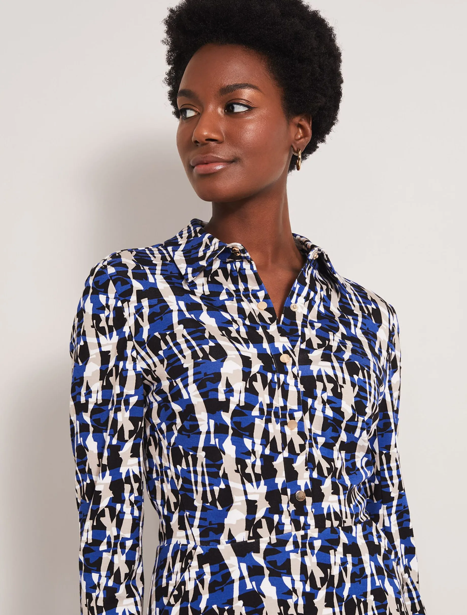 Avaline Abstract Print Dress