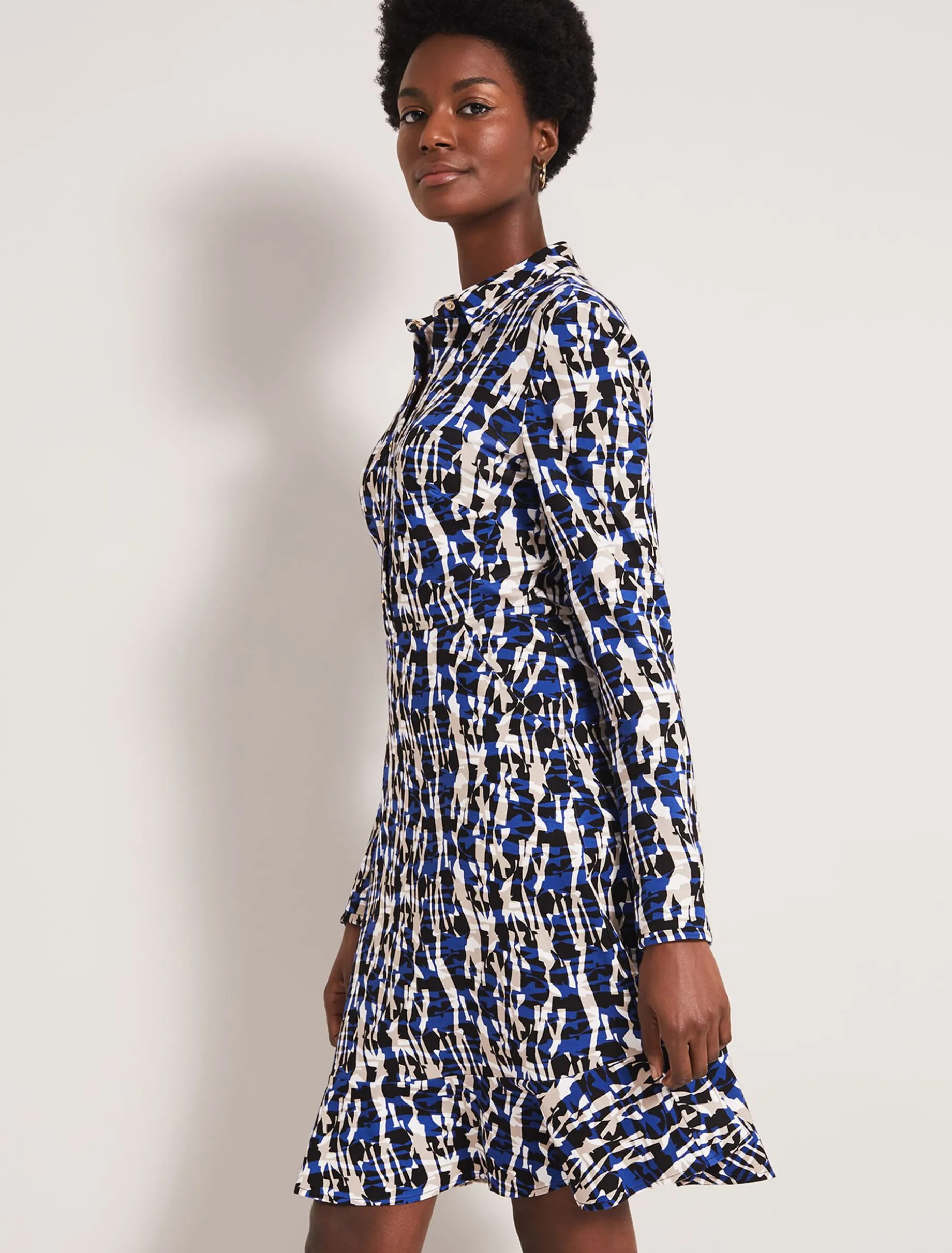 Avaline Abstract Print Dress