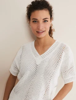 Avas Crochet Knit Top