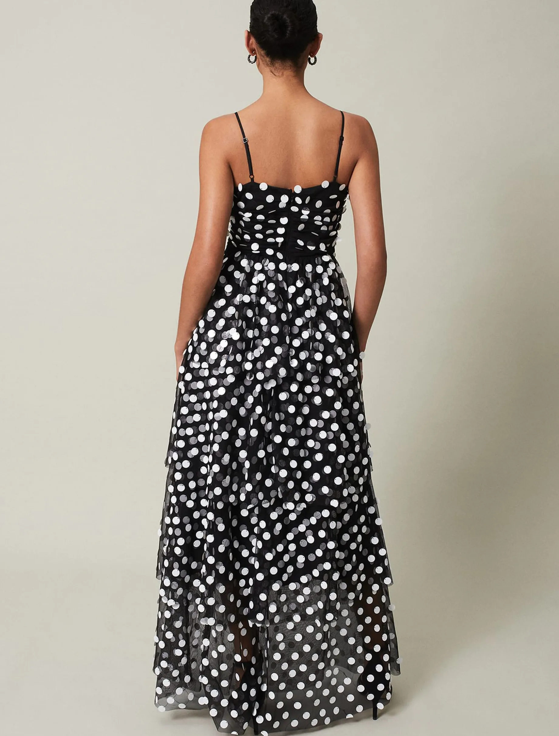 Avianna Polka Dot Tulle Maxi Dress