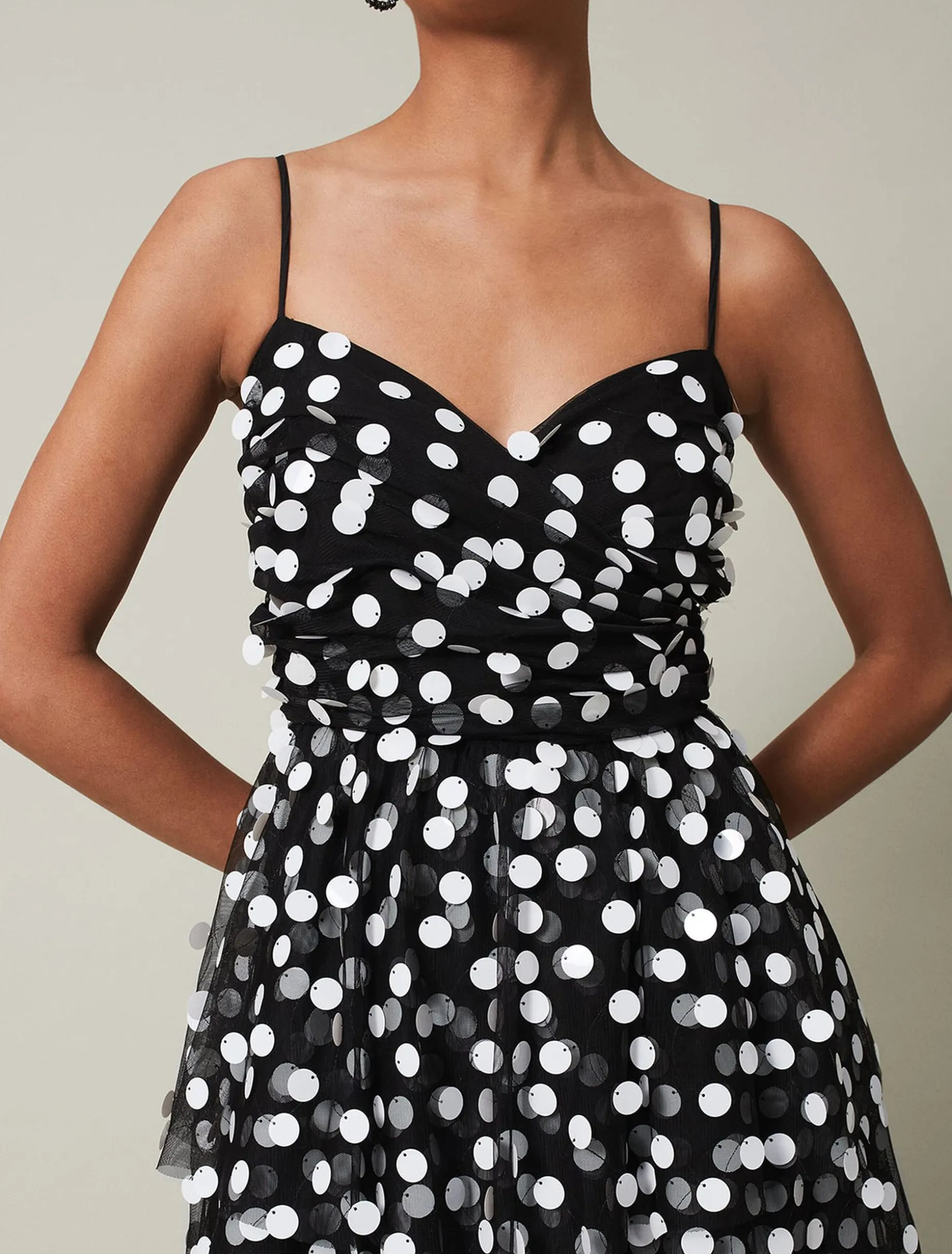 Avianna Polka Dot Tulle Maxi Dress