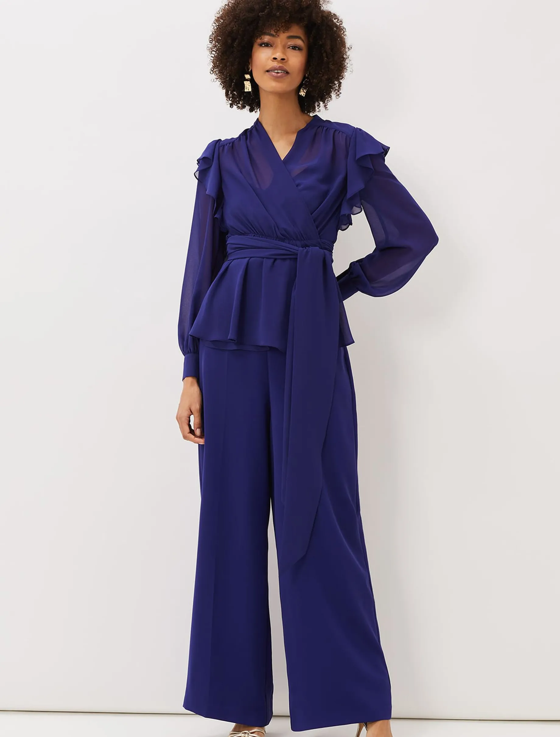 Avril Frill Wrap Co Ord Top
