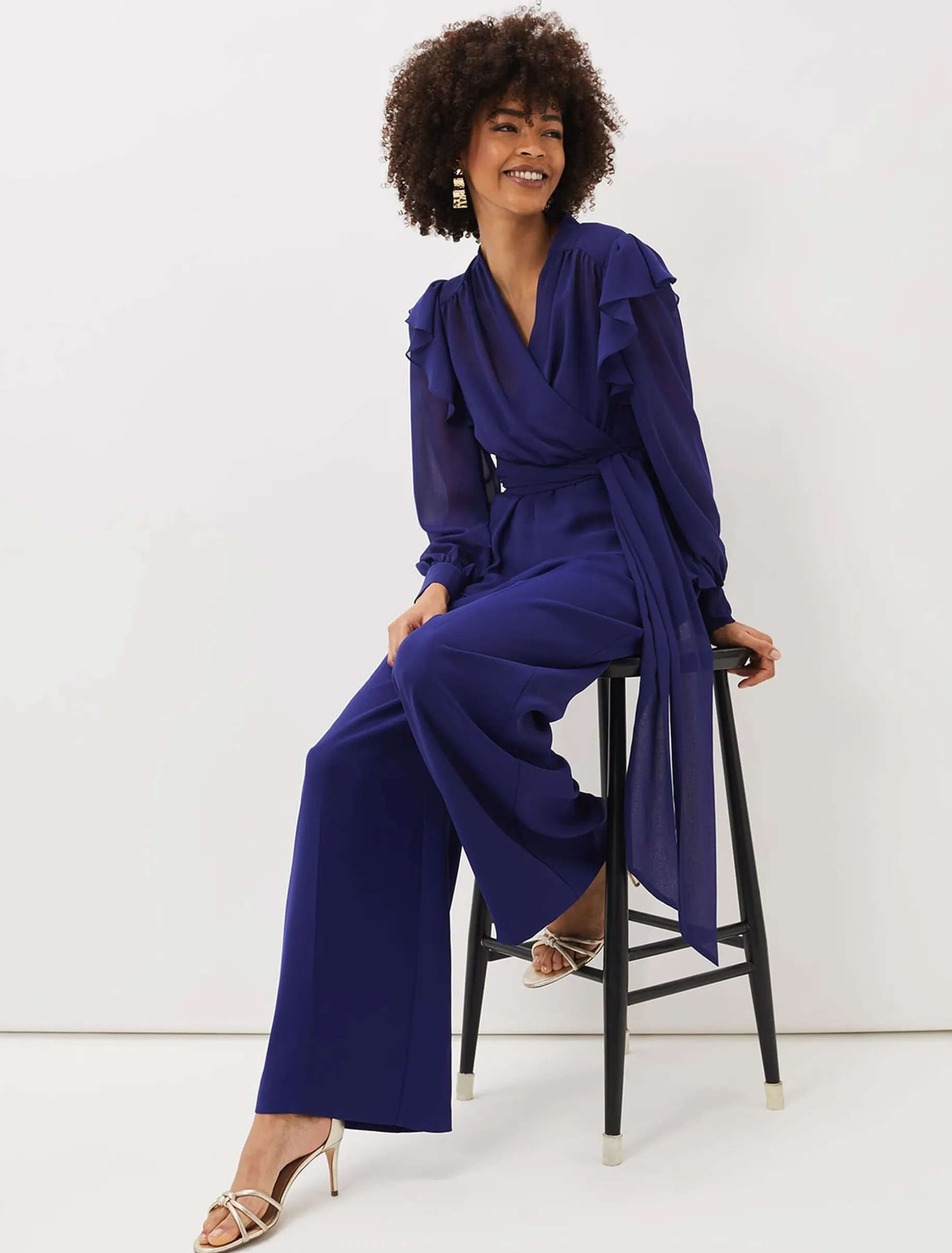 Avril Frill Wrap Co Ord Top